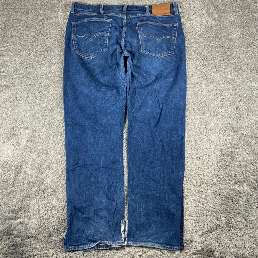 Levi's 501 '93 Premium Jeans Men 38x32 Blue Denim Straight Button Fly Distressed